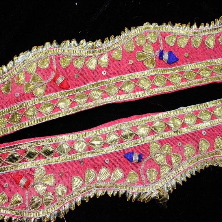 Pink & Golden Traditional Gota Trim (Wholesale)