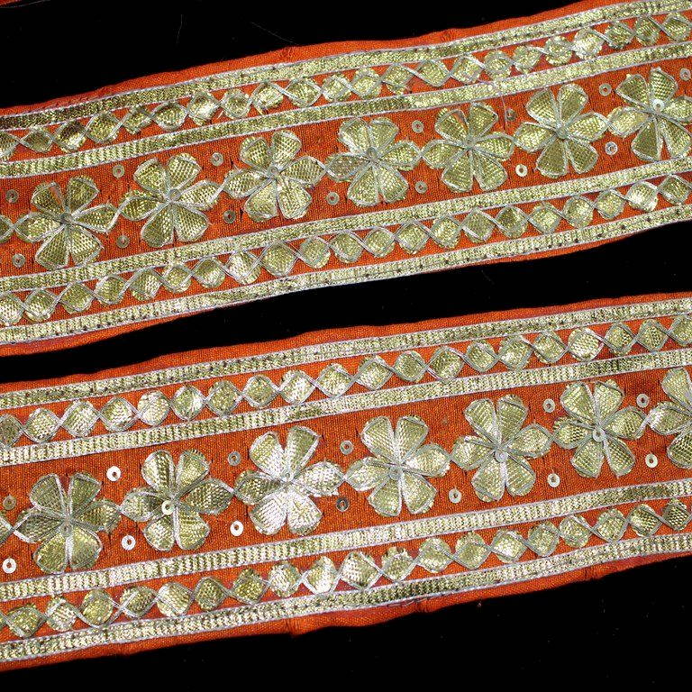 Orange & Golden Traditional Gota Trim (Wholesale)