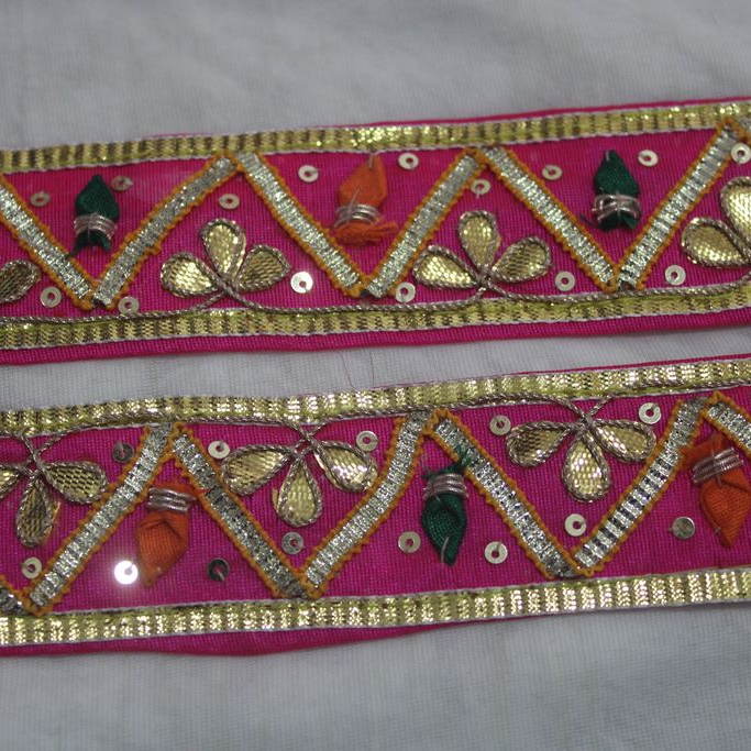 Maroon Traditional Gota Trim (Wholesale)