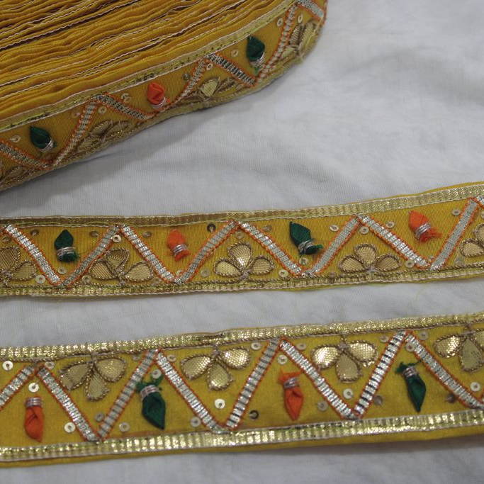 Yellow & Golden Traditional Gota Trim (Wholesale)