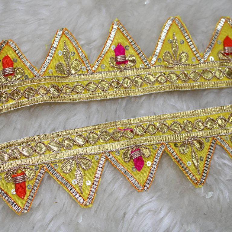 Bright Yellow Traditional Gota Trim (Wholesale)