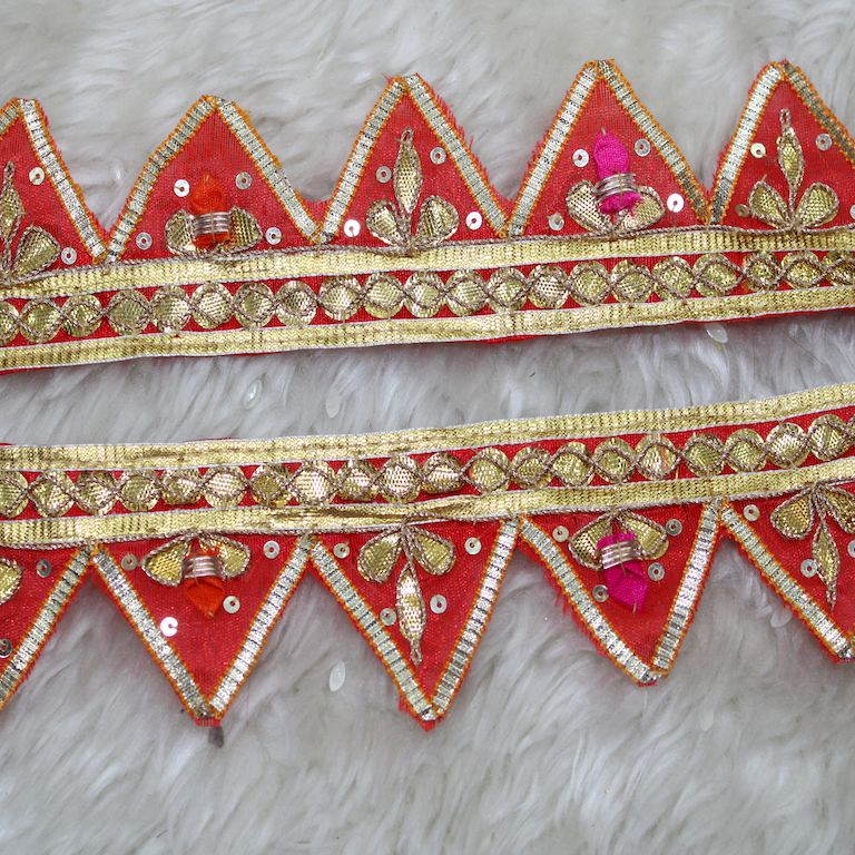 Red & Golden Traditional Gota Trim (Wholesale)