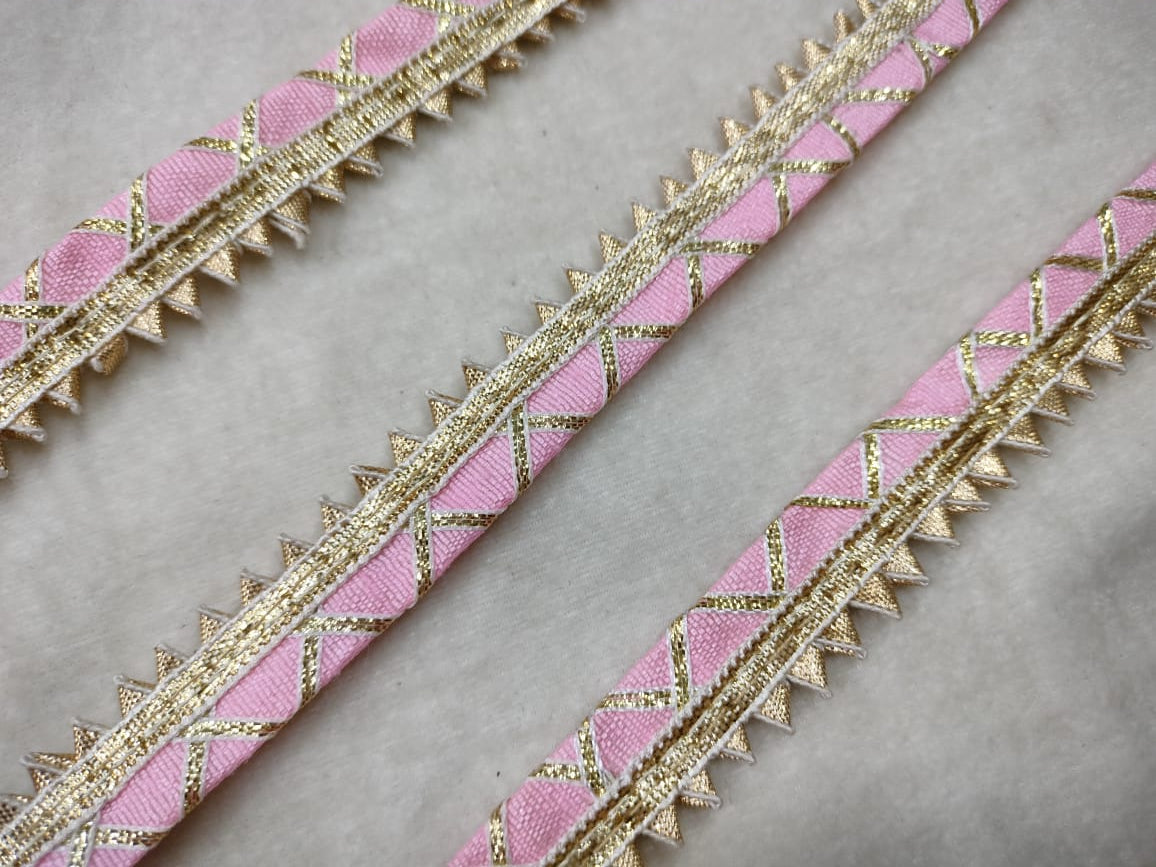 Light Pink Embellished Gota Trim