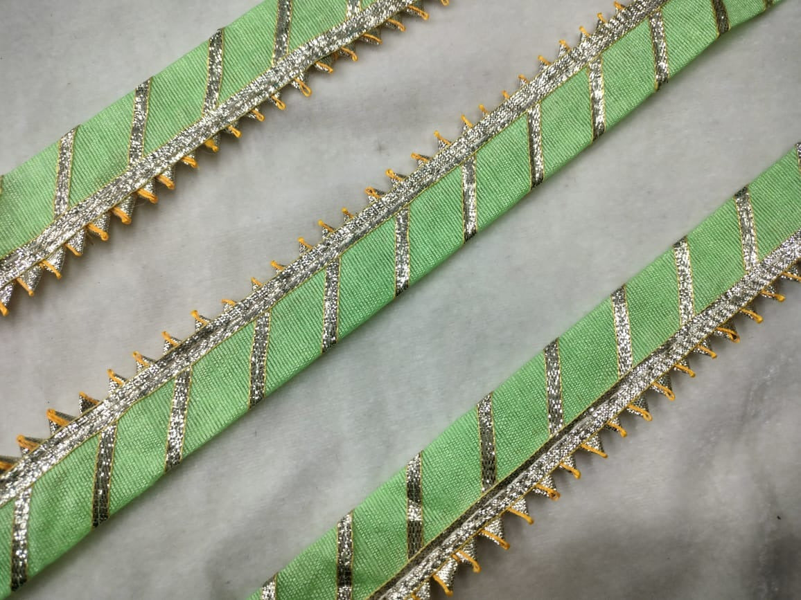 Mint Green Fancy Zari Trim