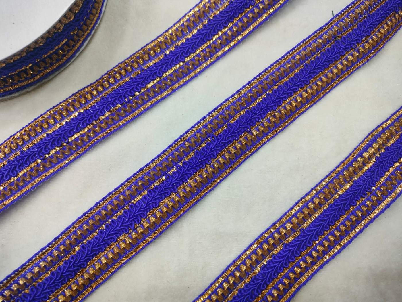 Royal Blue Fancy Zari Trim