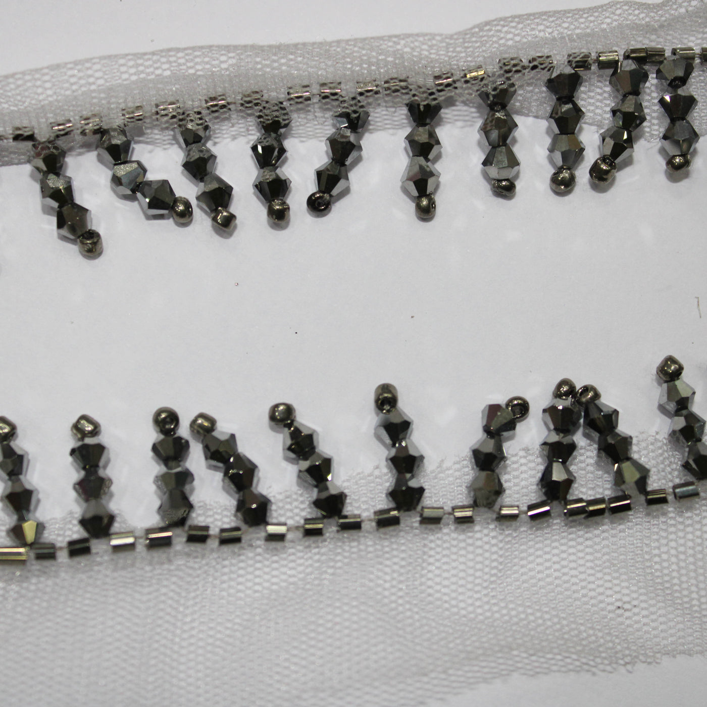 Black Crystal Beads Handwork Fringe Lace (Wholesale)