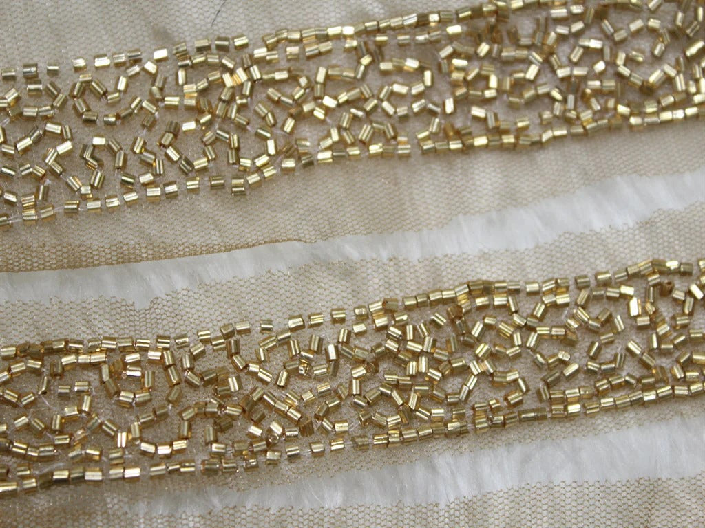 Golden Beads Handwork Lace (Wholesale)