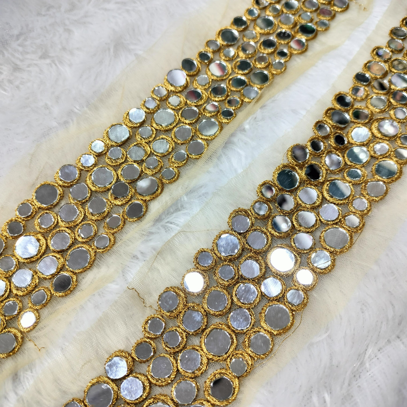 Embellished Golden Mirror Trim