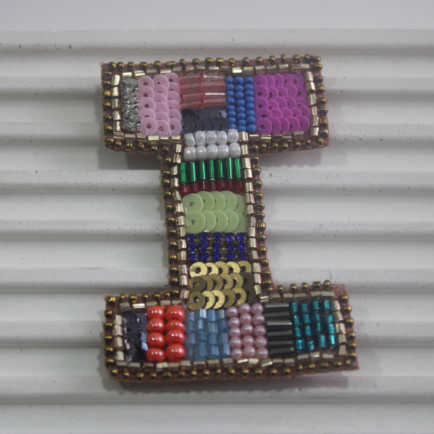 Multicolor Alphabet 'I' Handwork Patches