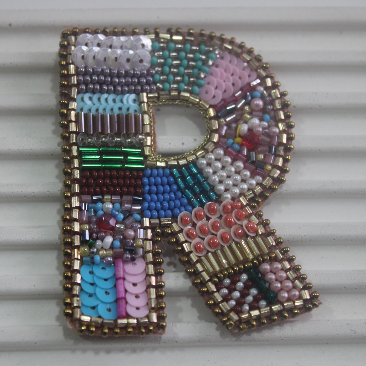 Multicolor Alphabet 'R' Handwork Patches