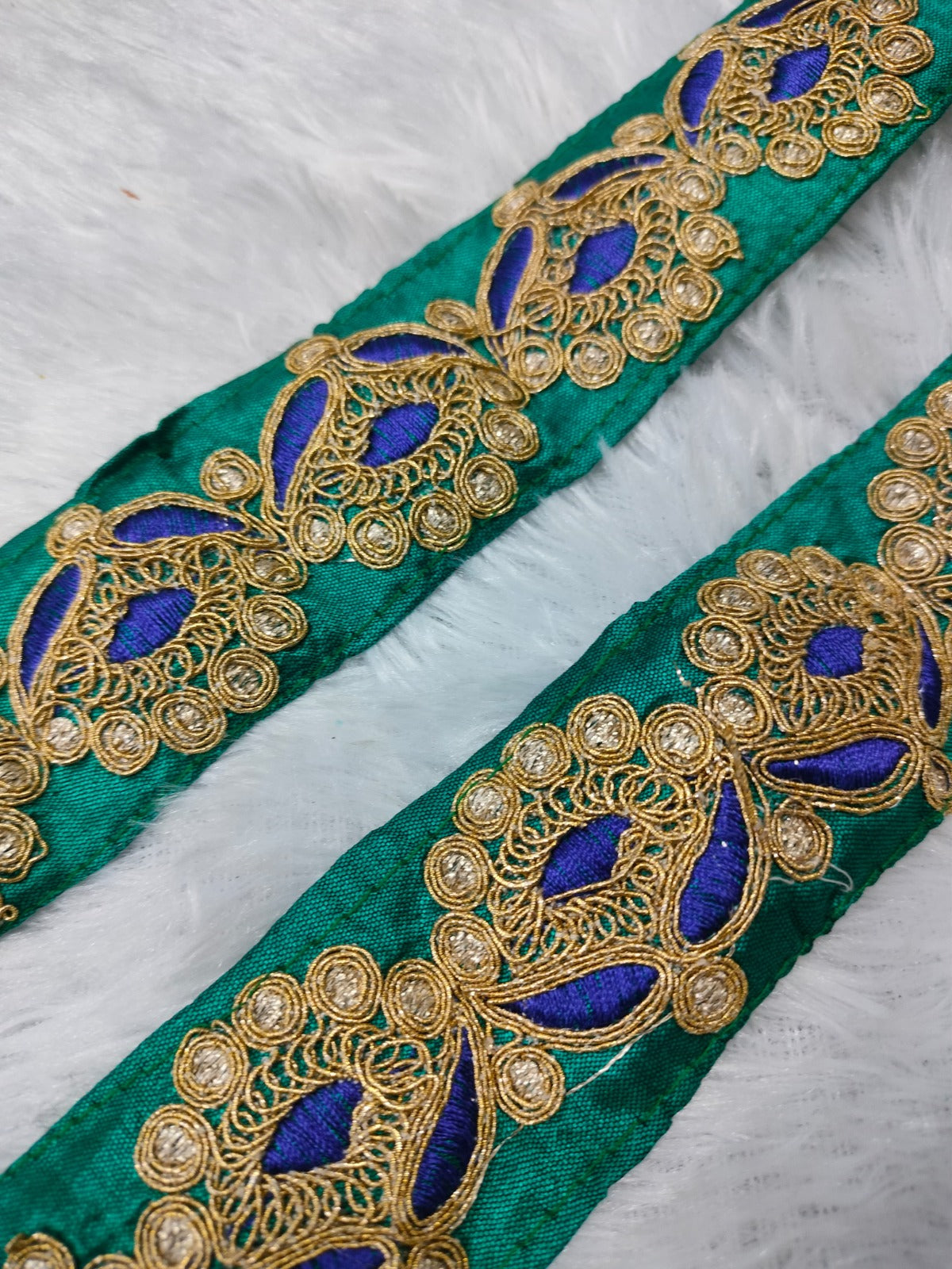 Multicolor Fancy Zari and Thread Work Embroidered Border