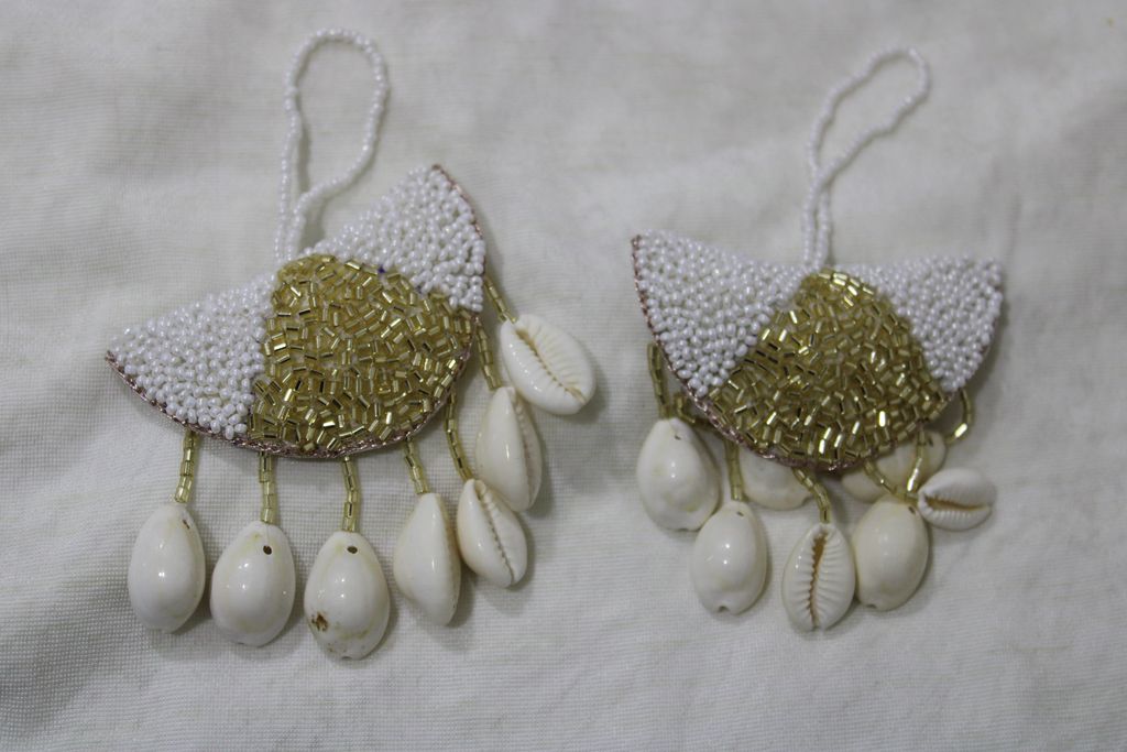 Golden & White Handwork Tassel (Wholesale)