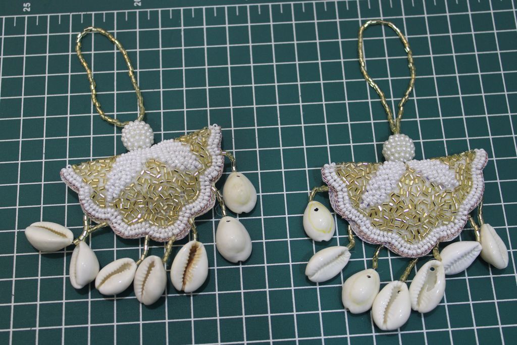 Golden & White Handwork Tassel (Wholesale)