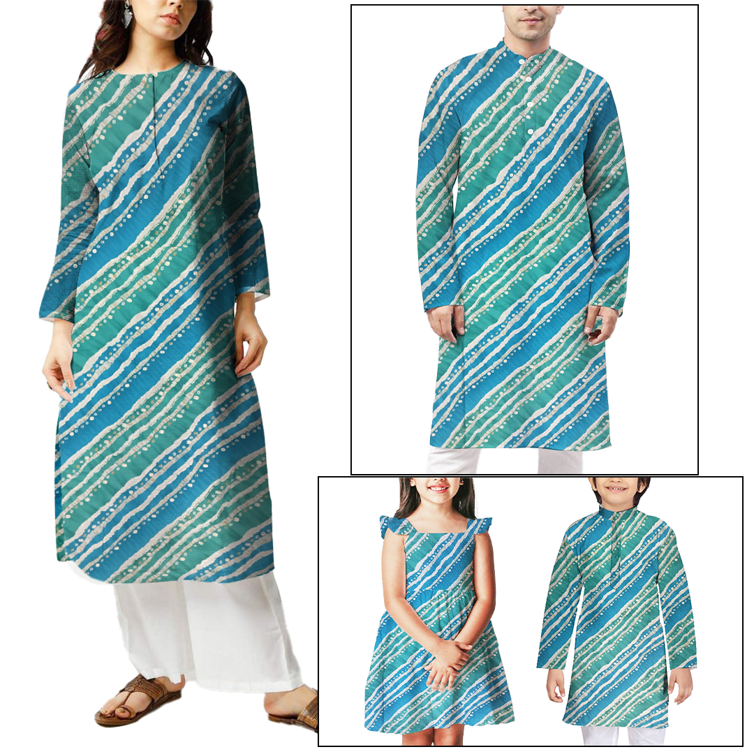 Multicolor Stripe Printed Rayon Fabric
