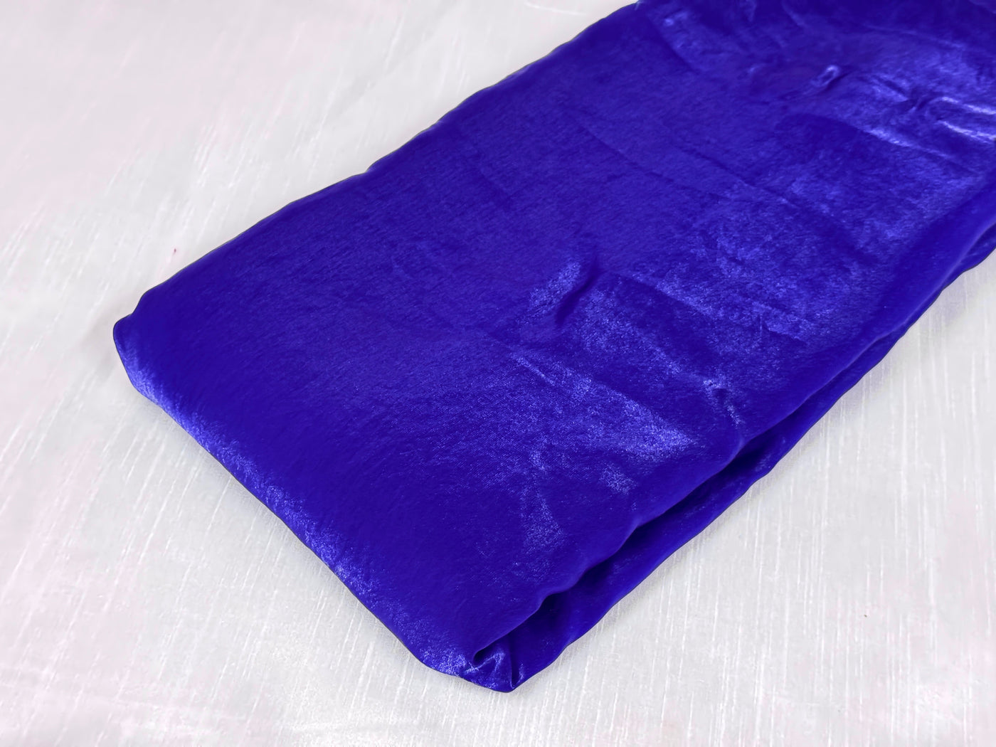 Royal Blue Plain Soft Fendi Silk Fabric