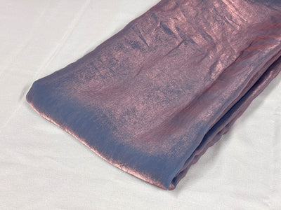 Bluish & Pink Dual Tone Plain Soft Fendi Silk Fabric