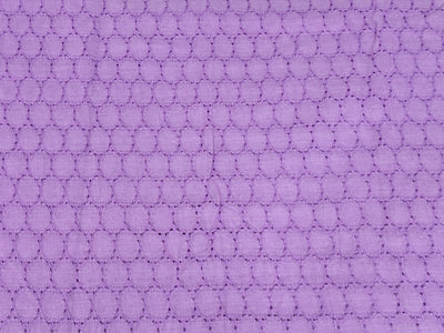 Lavender Embroidered Hakoba Cotton Fabric