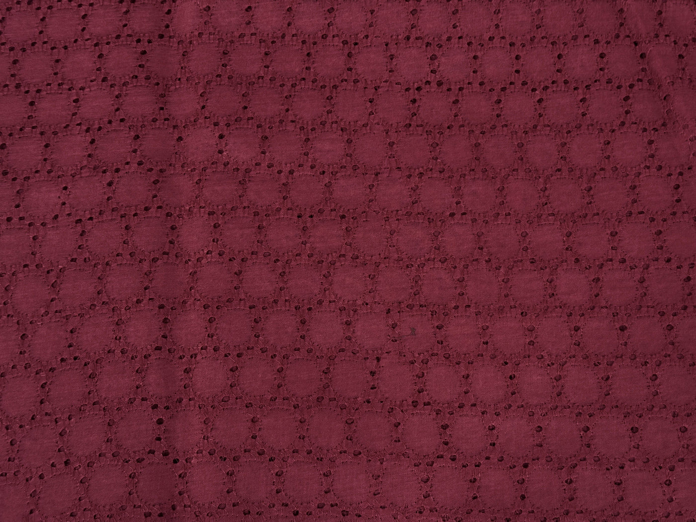 Maroon Embroidered Hakoba Cotton Fabric