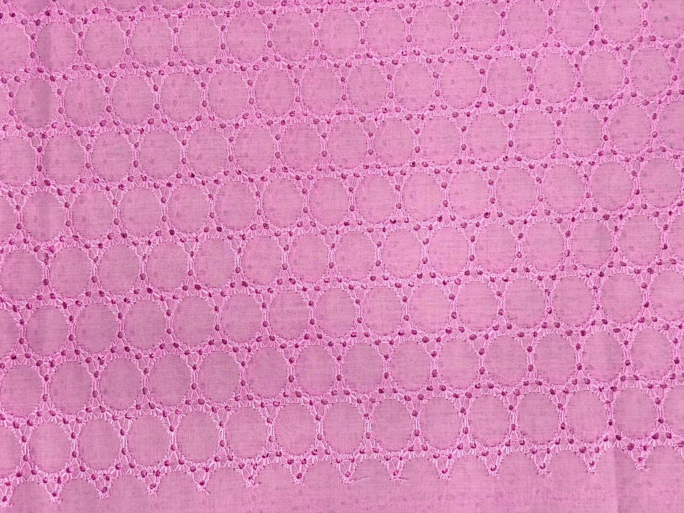 Baby Pink Embroidered Hakoba Cotton Fabric