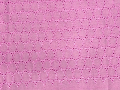 Baby Pink Embroidered Hakoba Cotton Fabric