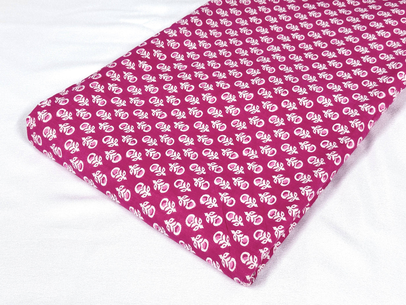 Pink Floral Printed Cotton Fabric
