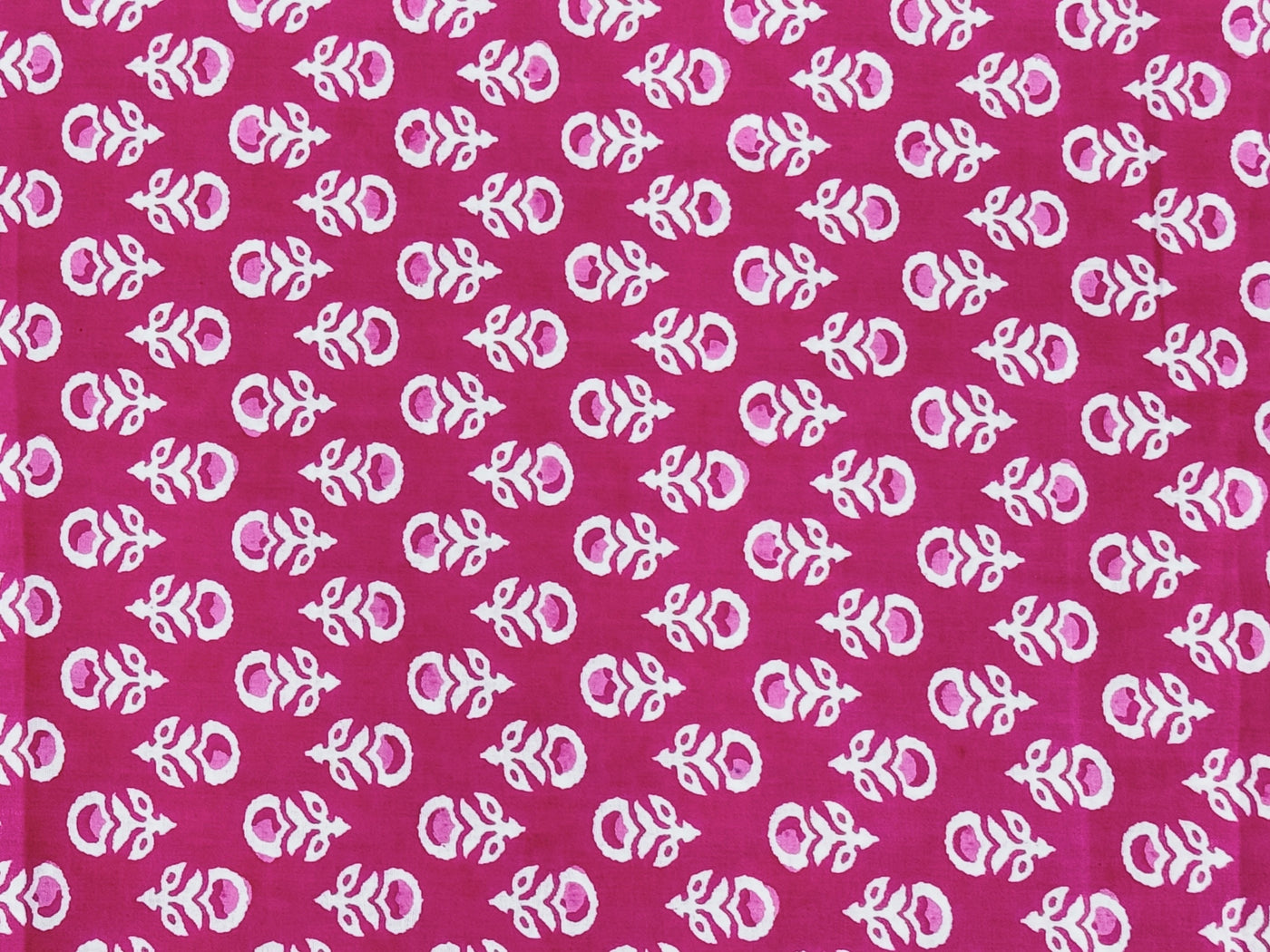 Pink Floral Printed Cotton Fabric