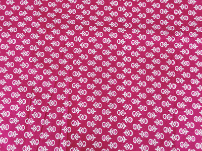 Pink Floral Printed Cotton Fabric
