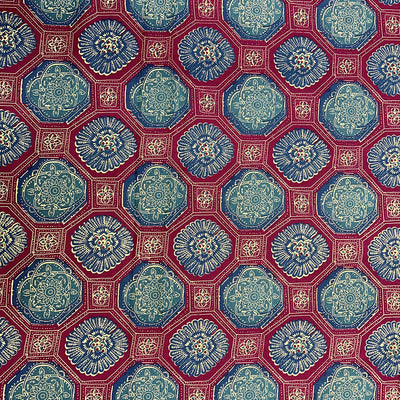 Purple & Blue Traditional Printed Cotton Fabric