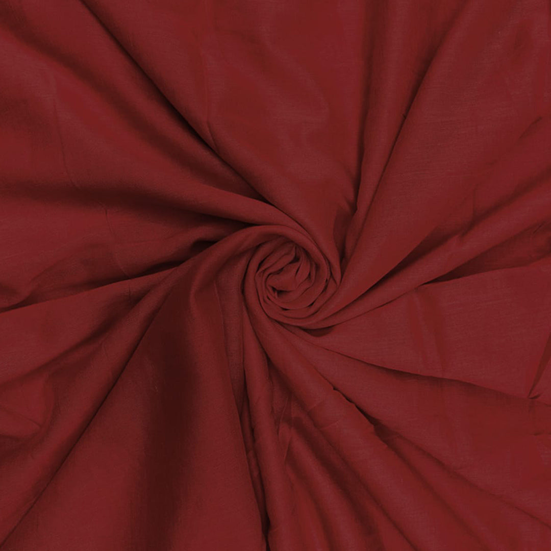 Maroon Plain  Mul-Mul Cotton Fabric