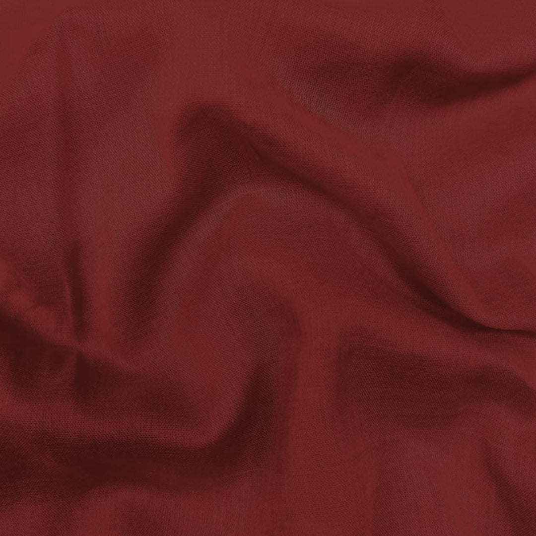 Maroon Plain  Mul-Mul Cotton Fabric