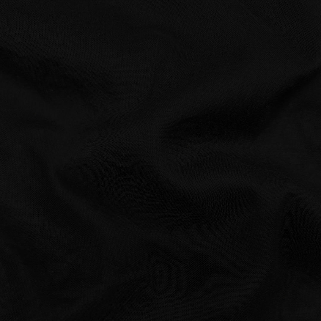 Black Plain Mul-Mul Cotton Fabric