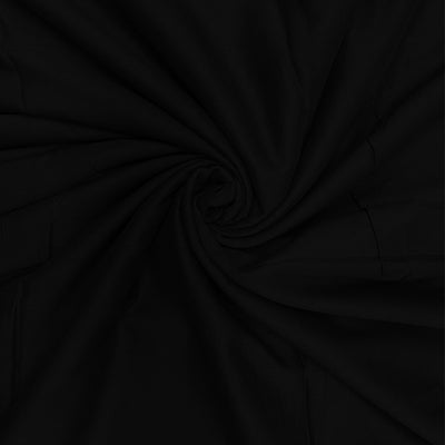 Black Plain Mul-Mul Cotton Fabric