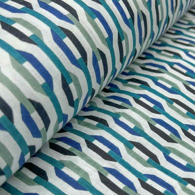 Multicolor Abstract Printed Cotton Fabric