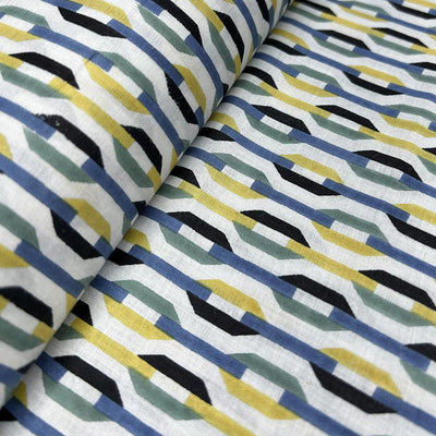 Multicolor Abstract Printed Cotton Fabric