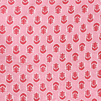 Light Pink Floral Printed Cotton Fabric