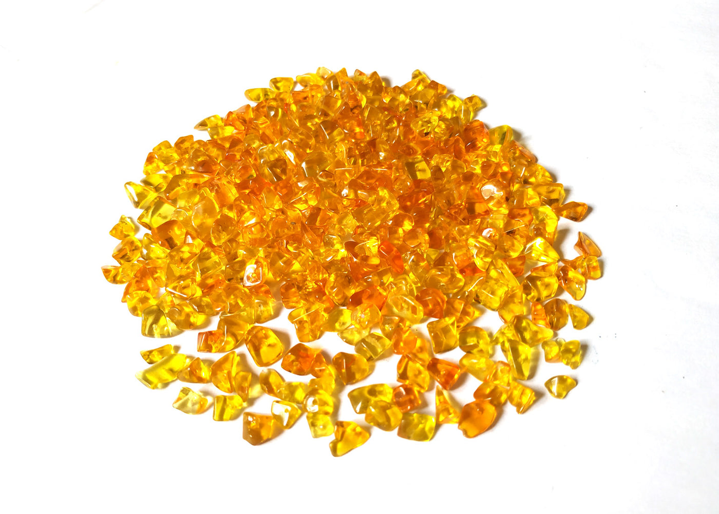 Fire Yellow Resin Small Chips beads