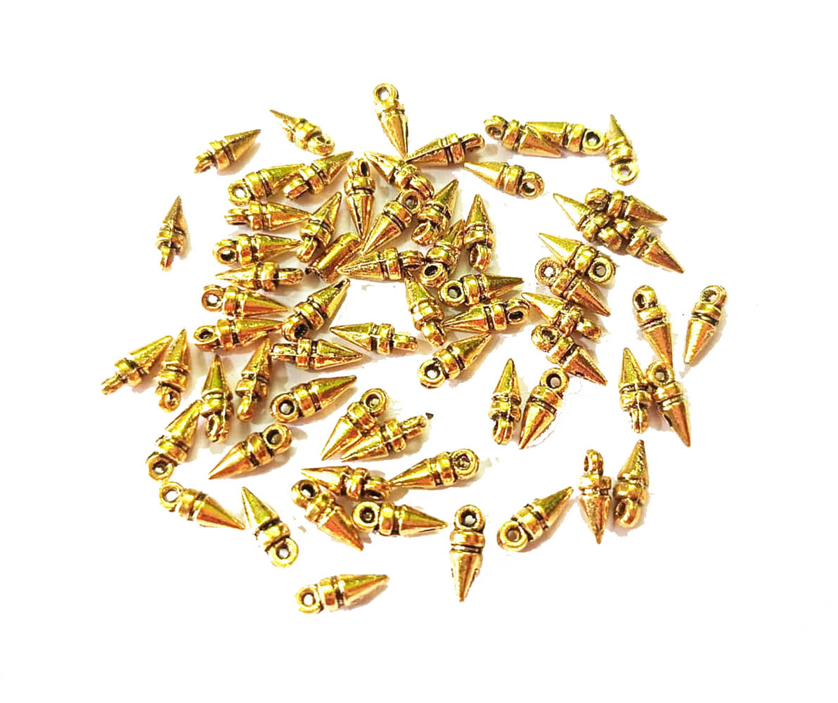 Antique Golden Small Spike Charms