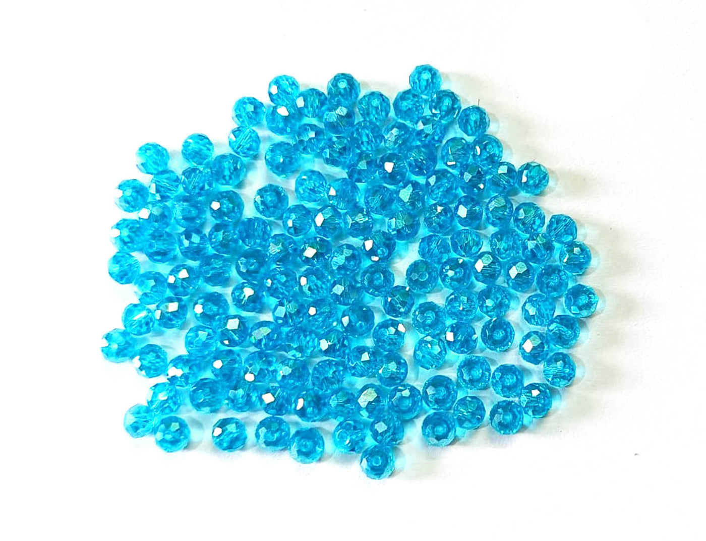 Blue Fire Polished Crystal Beads