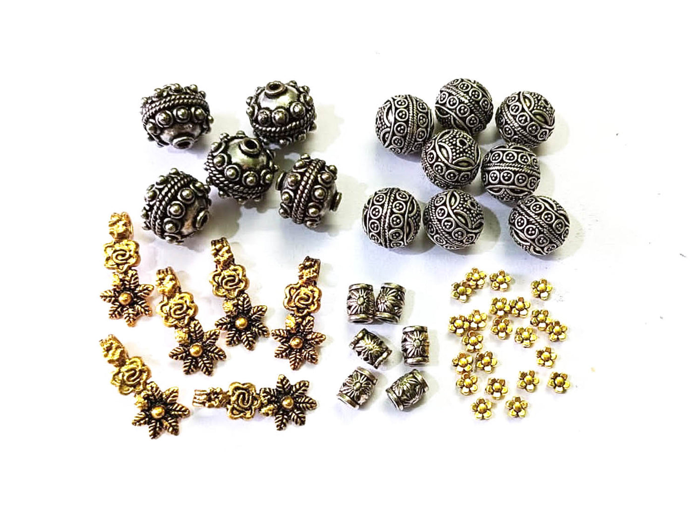 Golden & Silver Beads & Charms Combo