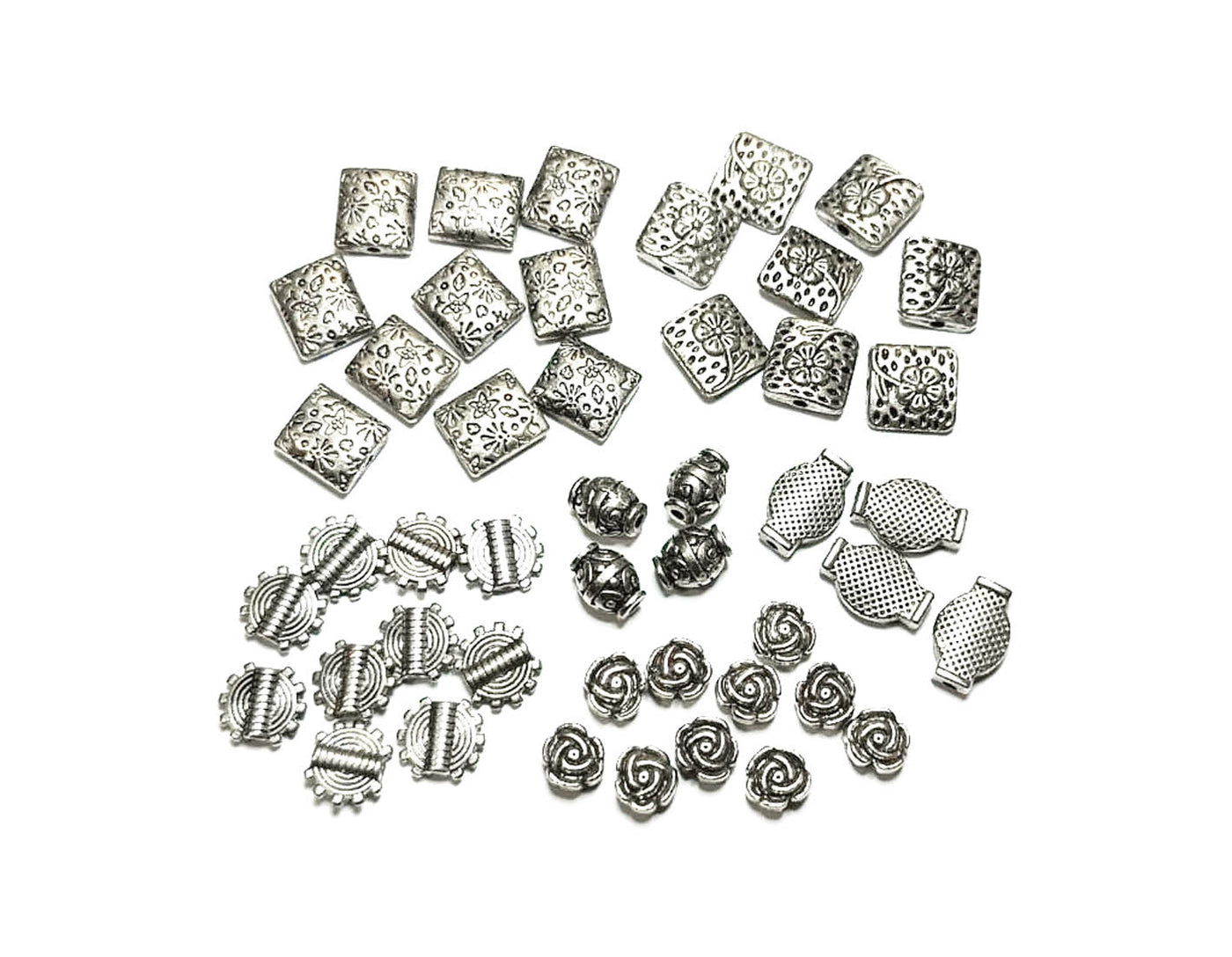 Silver German Silver Beads Tribal Metal Beads