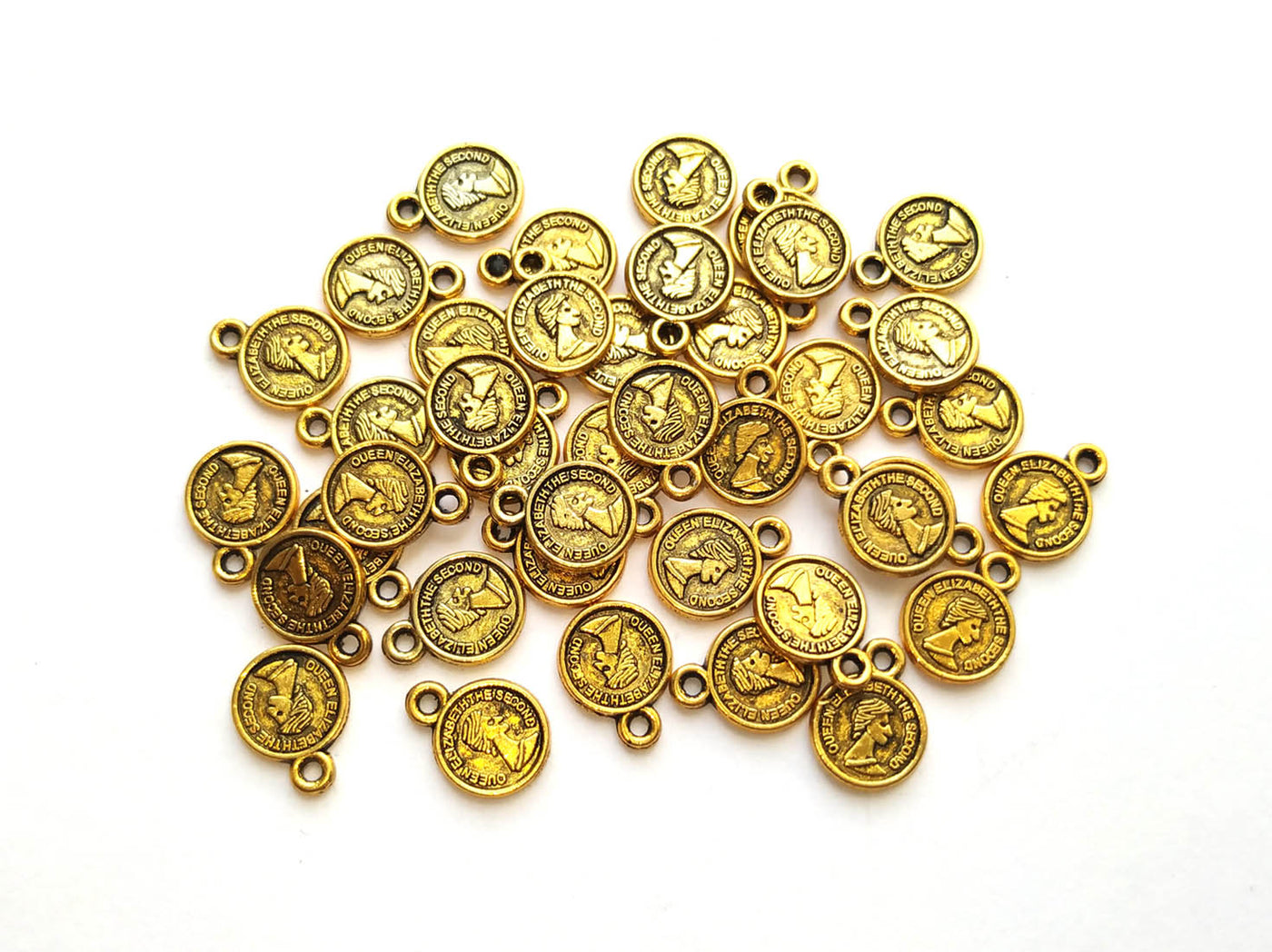 Antique Golden Coin Charms