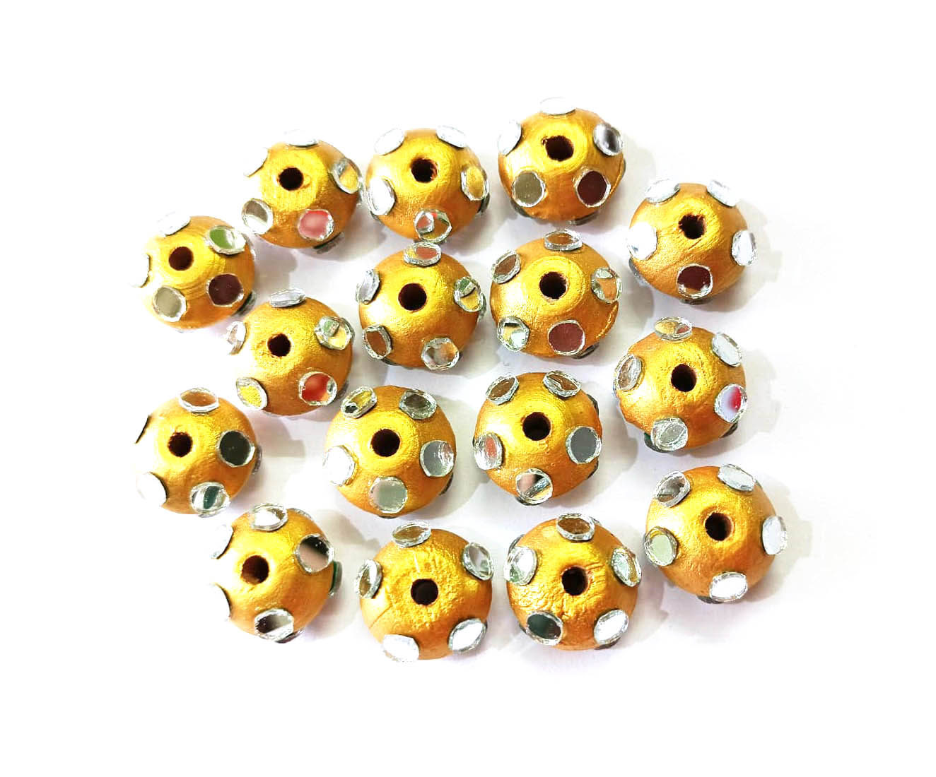 Golden Wooden Beads