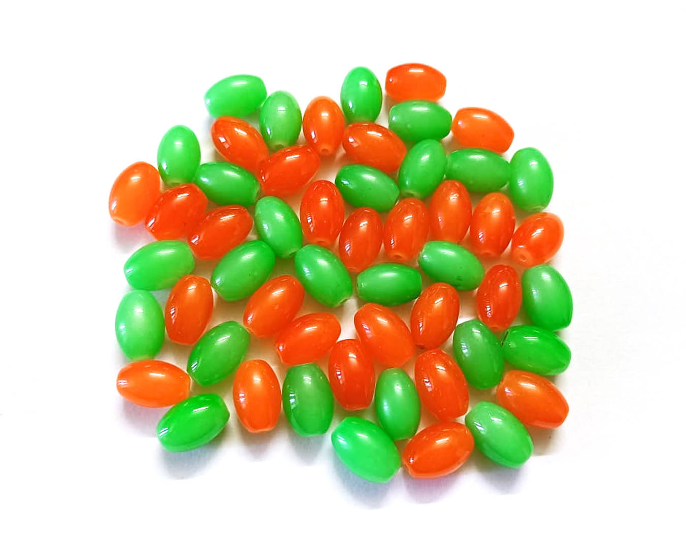 Light Green & Orange Drop Beads Combo