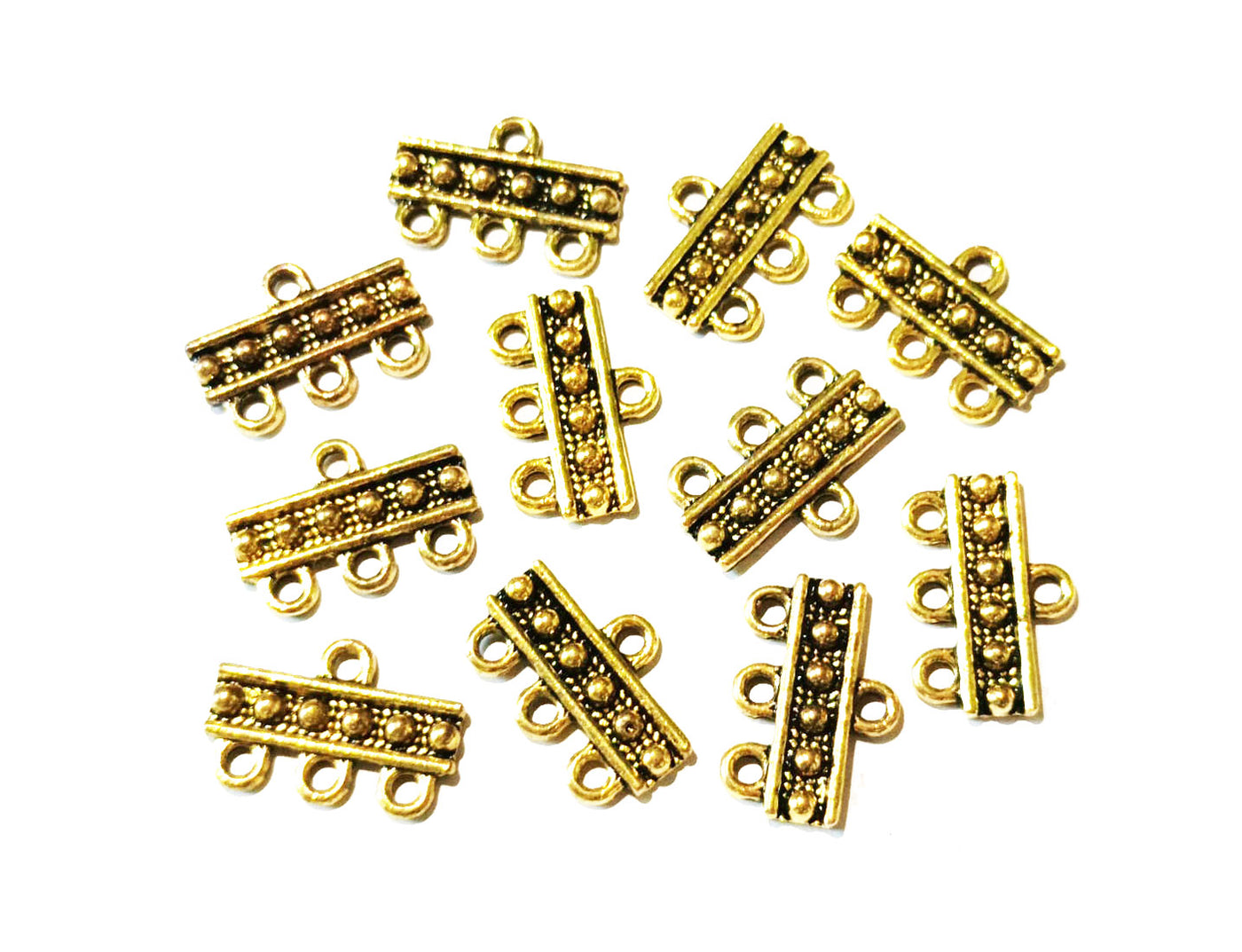 Antique Golden 3 loop connector