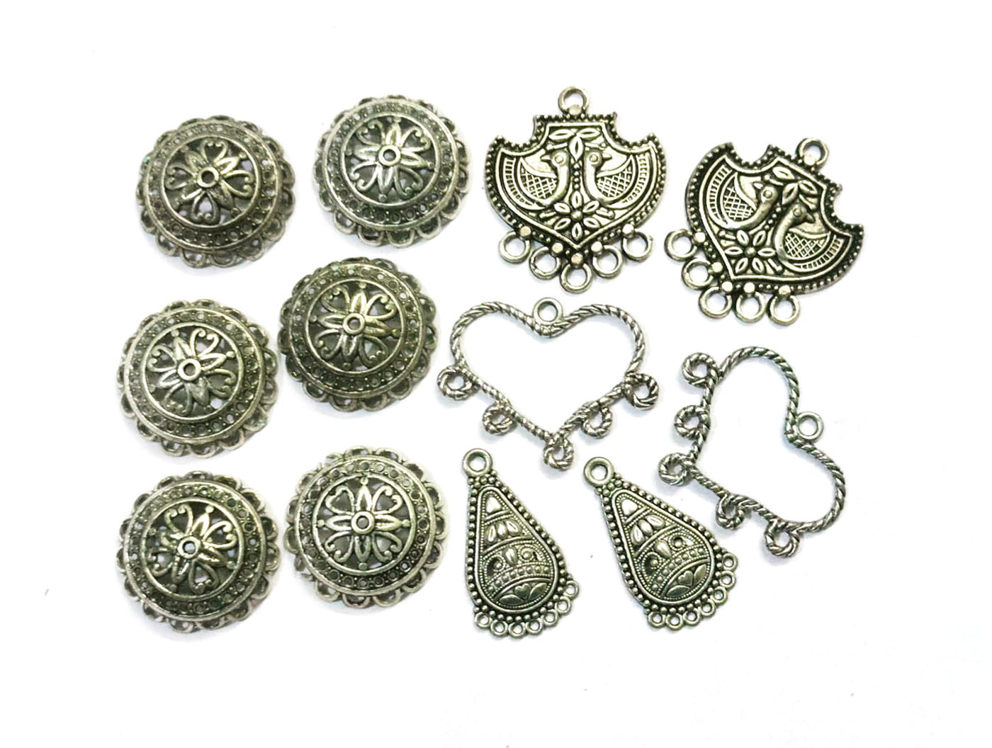 Antique silver charms combo