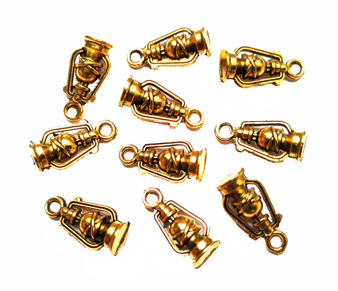 Golden Lamp Shape German Silver Charms