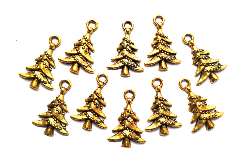 Antique Golden XMas Tree Charms