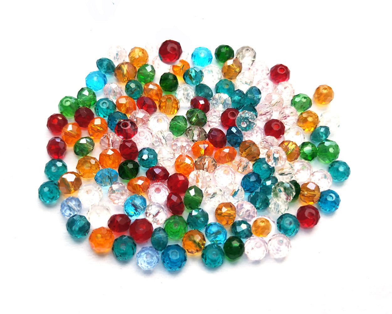 Multicolor Assorted Rondelle Crystal Beads Combo (Wholesale