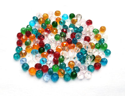 Multicolor Assorted Rondelle Crystal Beads Combo (Wholesale