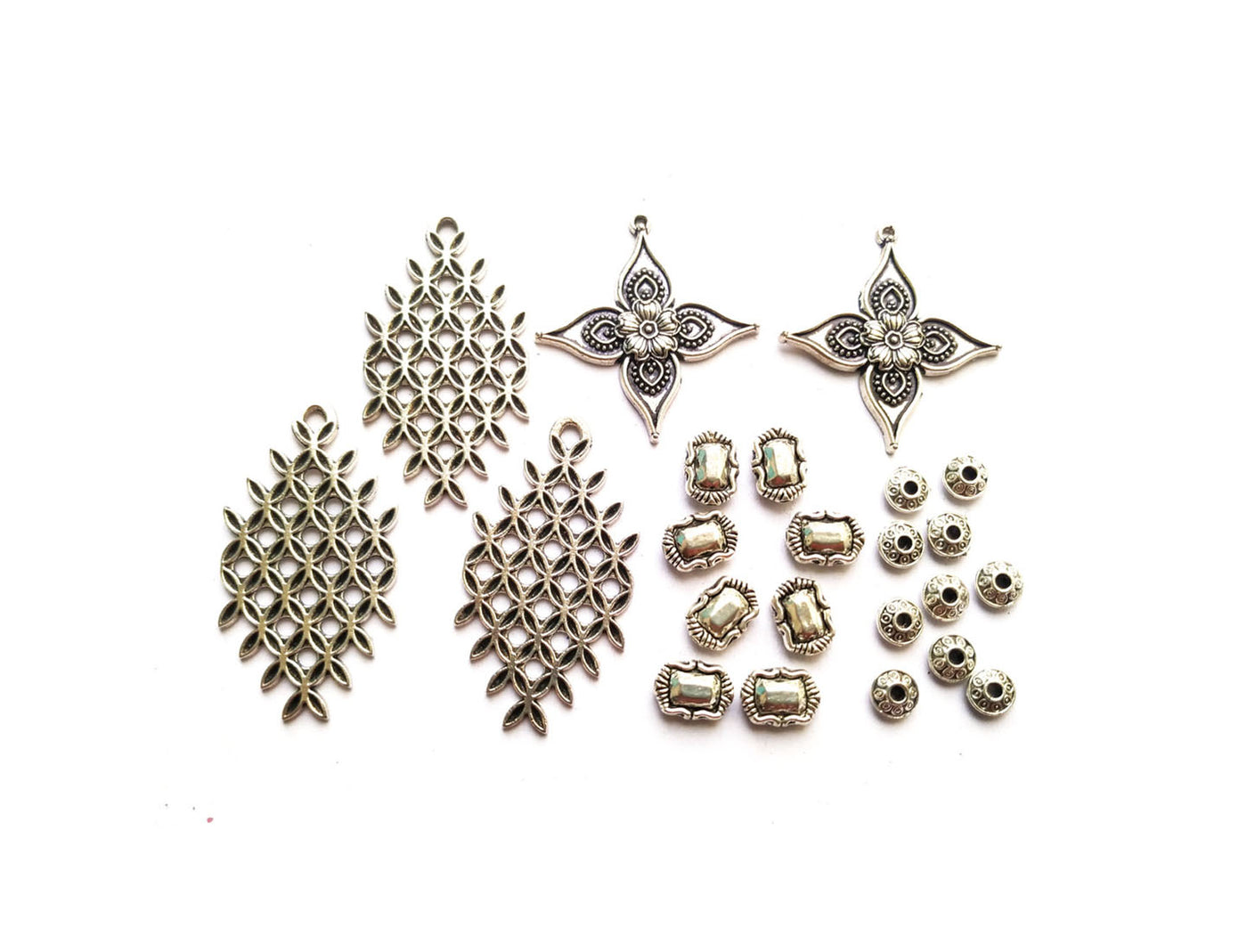 Silver German Pendants, Charms & Beads